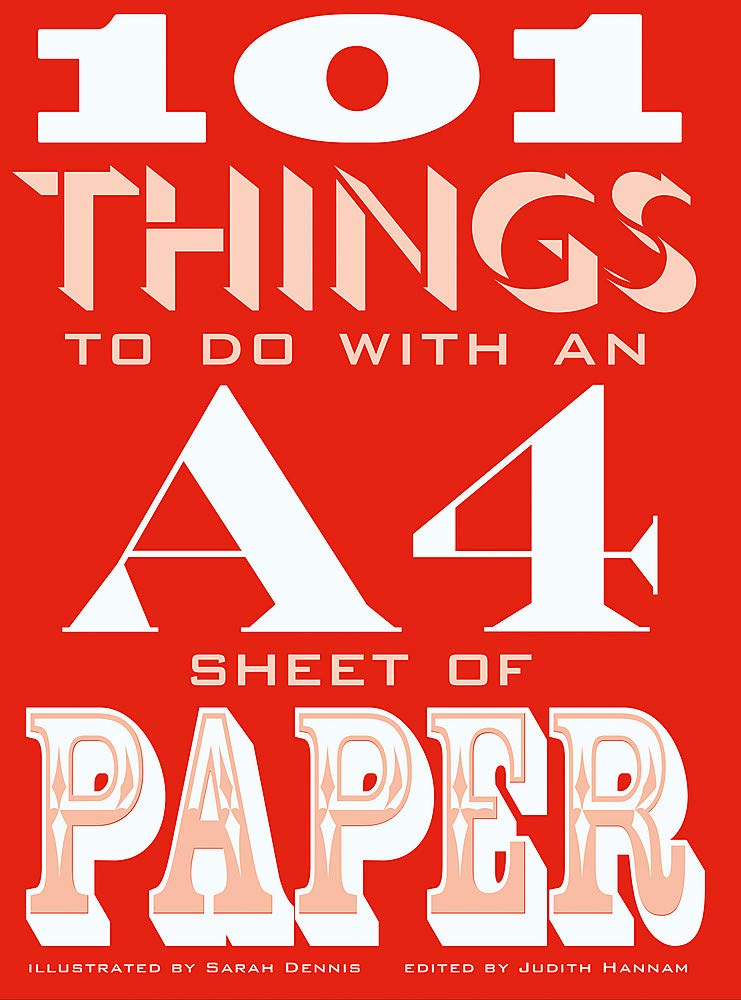 Book cover of '101 Things to Do with an A4 Sheet of Paper' on a red background