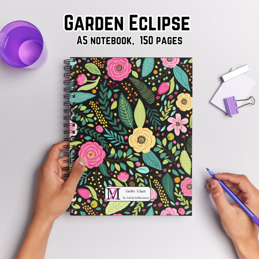 Garden Eclipse A5 lined notebook