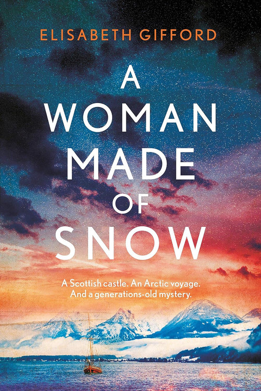 Book cover of 'A Woman Made of Snow' with a scenic background