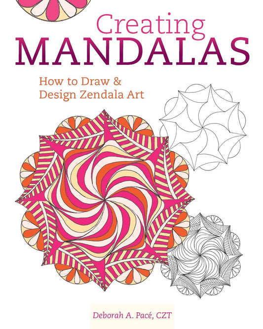 Book cover of 'Creating Mandalas' with a colorful mandala design and text.