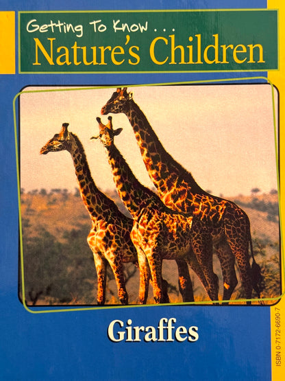 Book cover of 'Getting To Know Nature's Children: Giraffes' with images of giraffes.