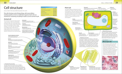 Educational page about cell structure with diagrams and labels.