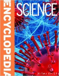 Science encyclopedia book cover with a virus model and text