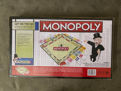 Monopoly game box on a textured surface
