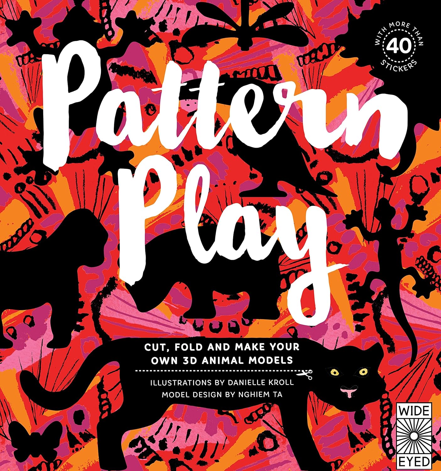 Book cover of 'Pattern Play' with animal illustrations and colorful background