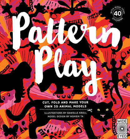 Book cover of 'Pattern Play' with animal illustrations and colorful background