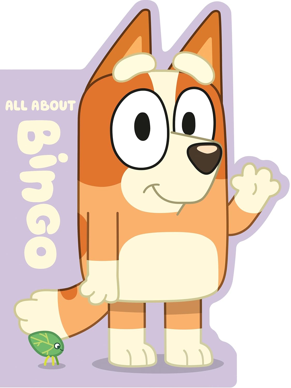 Cartoon dog character with a purple border and text 'All About Bingo'.