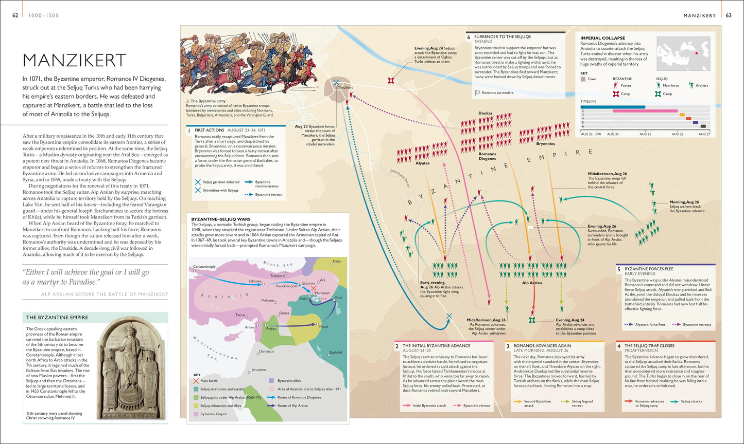Historical map and text on a beige background
