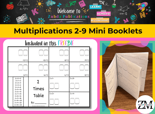 Multiplications 2-9 Mini Booklets (FREE)