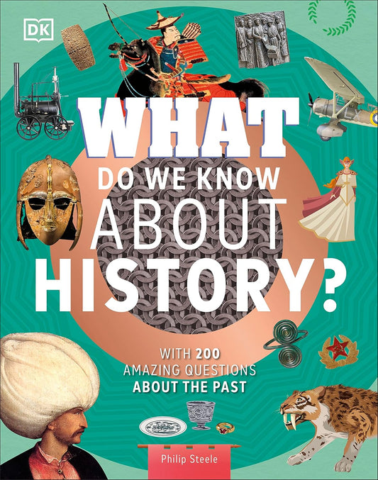 Book cover of 'What Do We Know About History?' with historical illustrations and text.